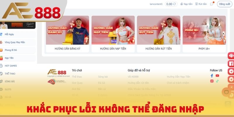 Khắc phục lỗi không thể đăng nhập