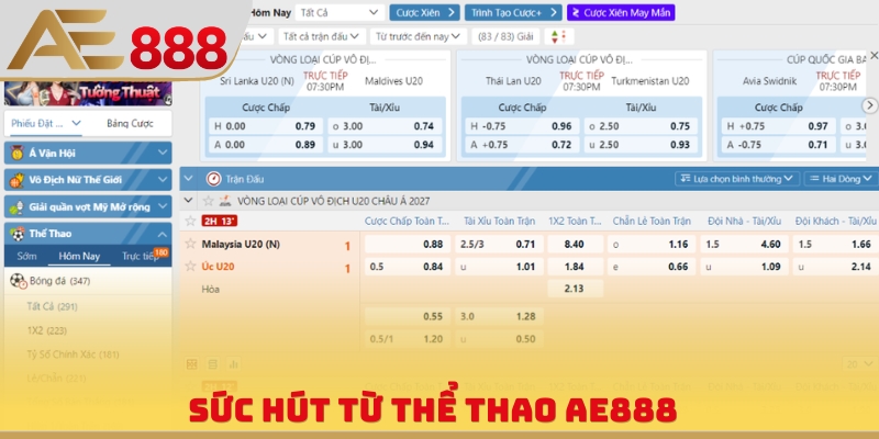 Sức hút từ thể thao AE888